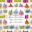 cartoon castle card.