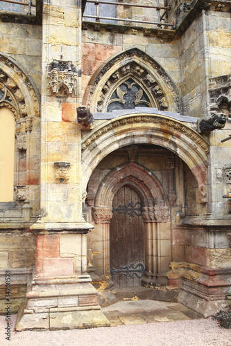 Photo: Rosslyn chapel side entrance Rosslyn chapel side entrance