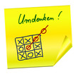 Haftnotiz - Umdenken