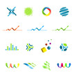 Business template set of logo signs