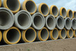 Concrete sewer pipe warehouse