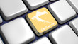 Keyboard (detail) with Croatia key