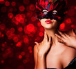 Beautiful woman in carnival mask Beautiful woman in carnival mask