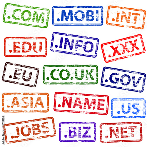 Illustration: Domain Name Rubber Stamps Domain Name Rubber Stamps