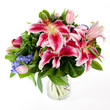 bouquet of flowers in glass vase bouquet of flowers in glass vase