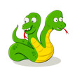 Vector: Vector illustration of two headed snake Vector illustration of two headed snake