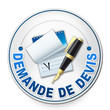 "Demande de devis" sur fond blanc