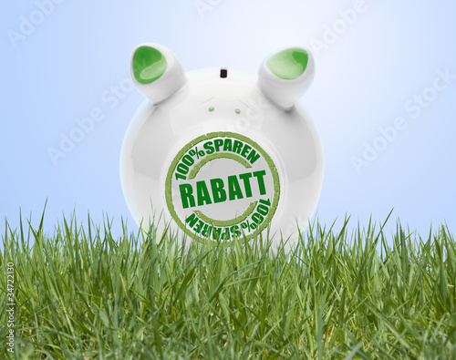 Foto: Grünes Sparschwein Grünes Sparschwein