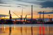 Industrial view at sunset