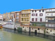 Nice facade of Castres town (France).