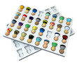 Cartoon Crowd, Slotted Set Cartoon Crowd, Slotted Set