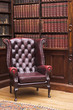Chesterfield chair in the library