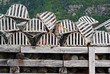 Collection of lobster pots on a jetty
