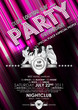 Partyflyer Gestreift