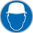 Gebotszeichen Schutzhelm Kopfschutz tragen Zeichen