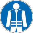 Gebotszeichen Sicherheitsweste Warnweste Zeichen Symbol