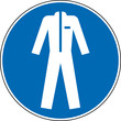 Gebotszeichen Schutzanzug Schutzkleidung Schild