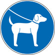 Gebotszeichen Hunde anleinen Leinenpflicht Leinenzwang