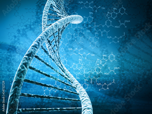 Illustration: Digital illustration of a dna Digital illustration of a dna