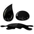 Ñollection of black oil droplets. Vector