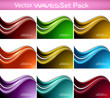 Vector set of abstract swirl banners
