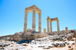 Ruins of ancient temple. Lindos. Rhodes island. Greece Ruins of ancient temple. Lindos. Rhodes island. Greece
