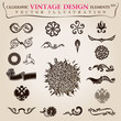 Calligraphic elements vintage heraldic. Vector symbols