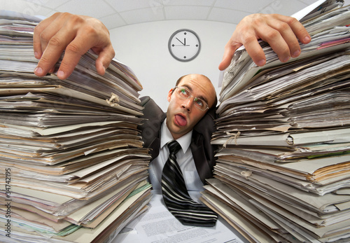 Photo: Exhausted businessman Exhausted businessman