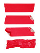 Red adhesive tape isolated on white