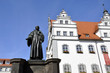 Wittenberg Melanchton Denkmal vor dem Rathaus Wittenberg Melanchton Denkmal vor dem Rathaus