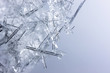Closeup of ice crystals