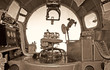 Old bomber cockpit