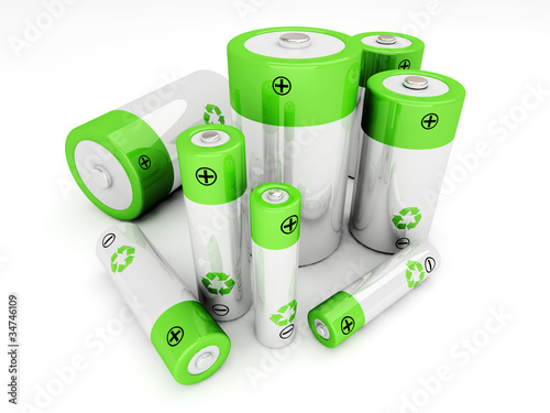Illustrazione: Set of rechargeable batteries Set of rechargeable batteries