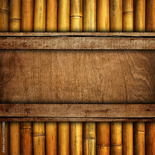 Photo: wood board with bamboo wood board with bamboo