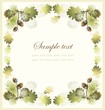 Autumn seamless background. Illustration  acorns.