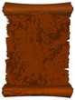 Vector illustration of a scroll of dark skin.