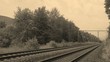 Video: Historic steam train passing by. Filmed in sepia Historic steam train passing by. Filmed in sepia
