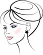 Woman face. Female portrait. Woman face. Female portrait.