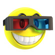 smiley with 3d glasses