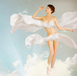 Woman. Perfect slim body. Beauty. Full-length Portrait