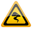 Vector hurricane warning sign