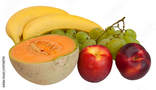Photo: Fresh Fruits on White Background Fresh Fruits on White Background