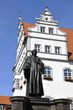 Wittenberg Melanchton Denkmal vor dem Rathaus Wittenberg Melanchton Denkmal vor dem Rathaus
