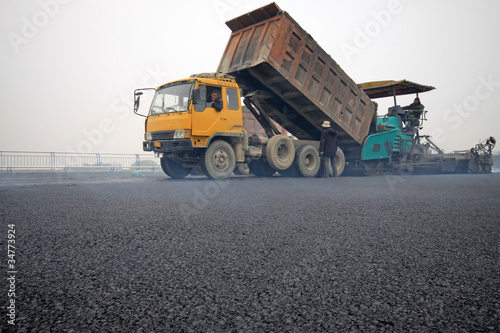 Photo: road construction site road construction site