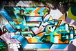 Foto: Abstract Graffiti detail on the textured wall Abstract Graffiti detail on the textured wall