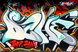 Abstract Graffiti on the textured wall