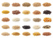 Cereals collection isolated on white background