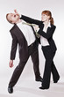 Photo: Businessfrau haut Businessmann - Kampfsport Businessfrau haut Businessmann - Kampfsport