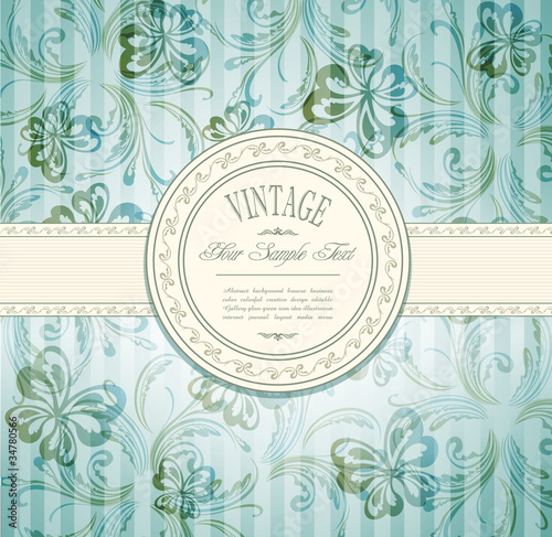 Vektor: Elegant vintage invitation Elegant vintage invitation