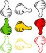 Thumb Up, Middle & Down